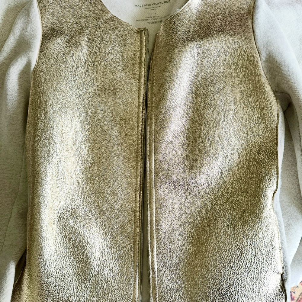 Majestic Filatures PARIS
Metallic Leather-Front Jacket (Designer Size 1)
Gold - Picture 14 of 15